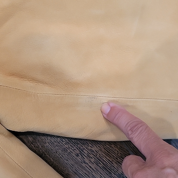 Vintage 80s 90s high waist tapered  camel leather  pants. Size 6 - Picture 4 of 13